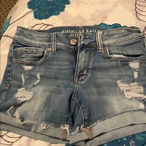Jean shorts . AEO